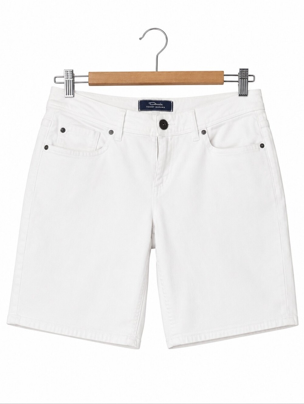 TOMMY BAHAMA Denim White Bermuda Shorts Women's Size 10 Stretch Cotton Mid Rise